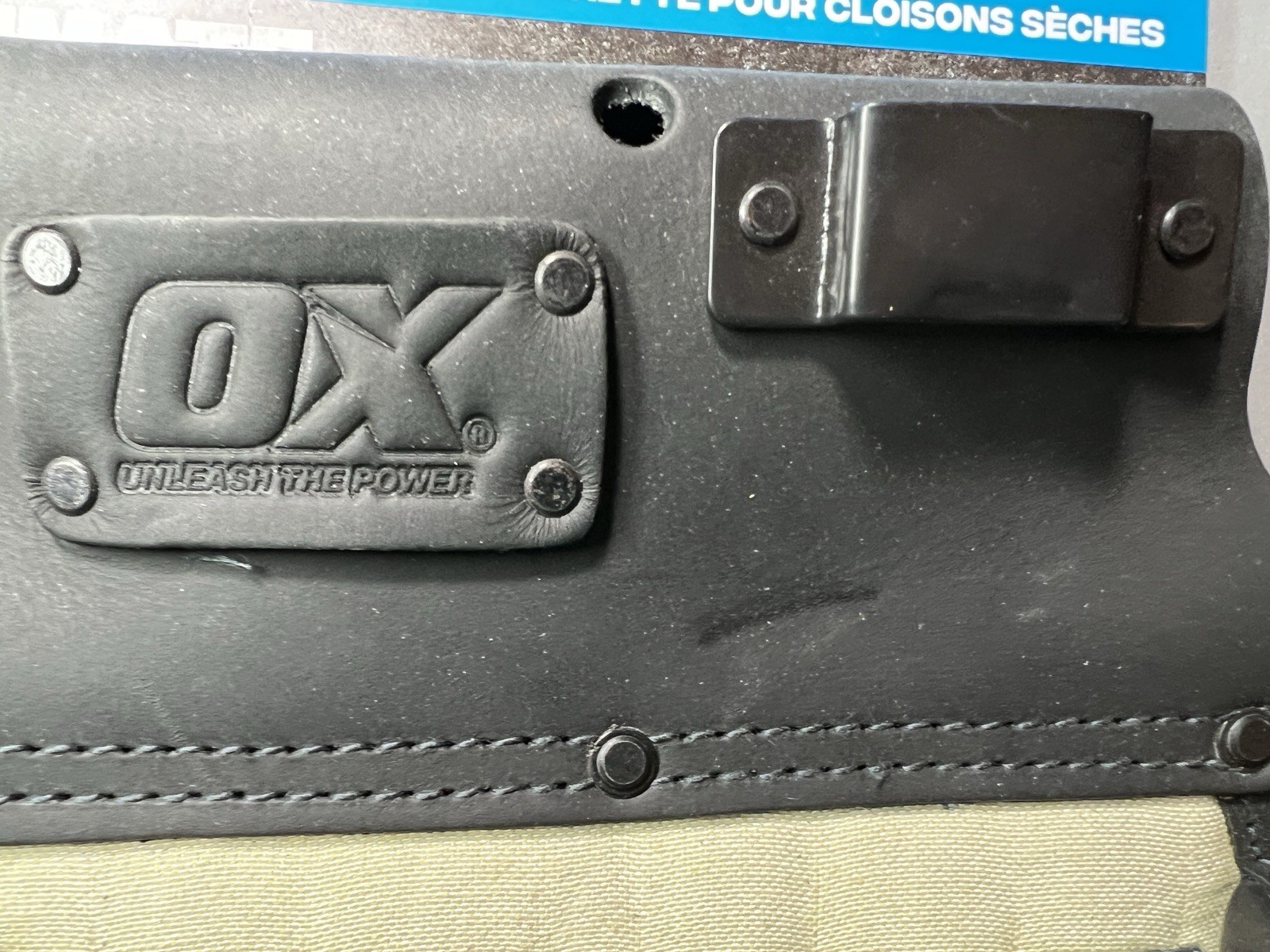 Ox Tools 10-Pocket Leather & Nylon Drywaller’s Tool Pouch Made With Kevlar