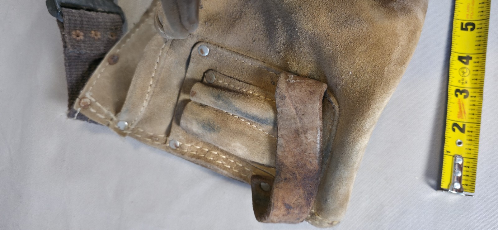 Nicholas No 490X Vintage Split Cowhide Leather Carpenter Tool Belt USA Made