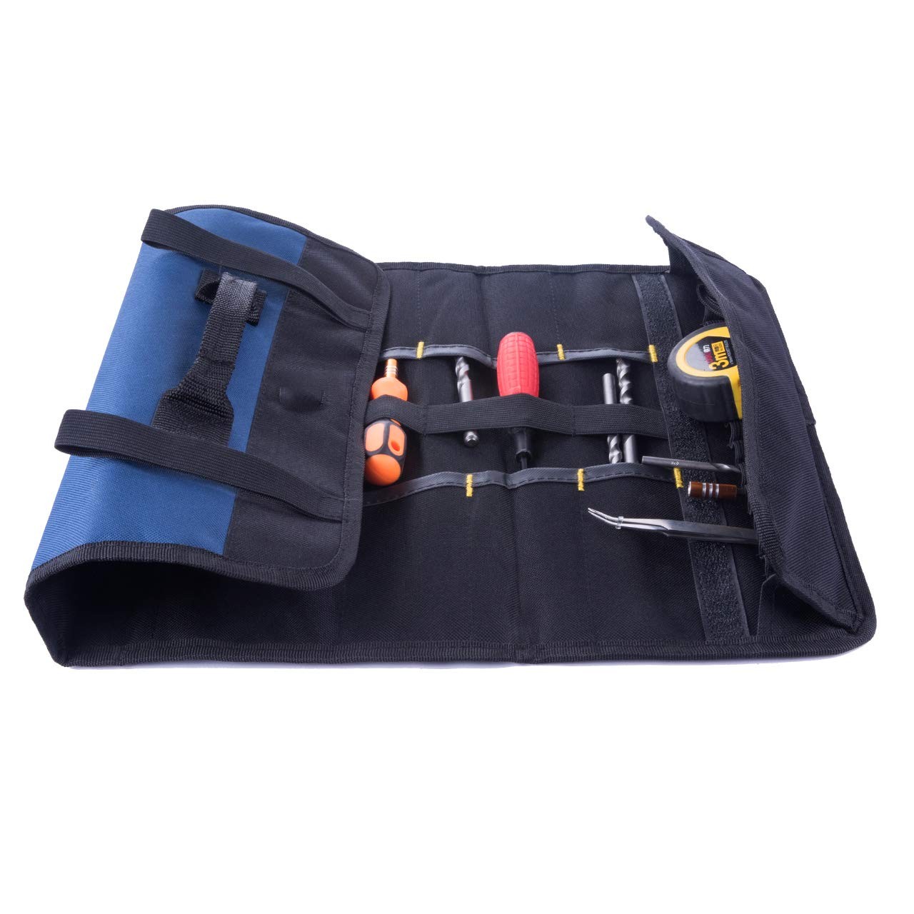 Canvas Tool Roll Up Bag Organizer with Pouches for One Size, 1pc Blue