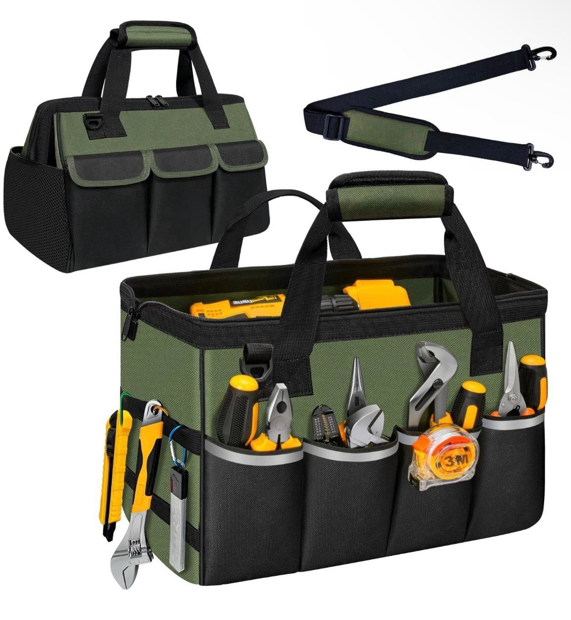 Tool Bag Portable Tool Box Organizer Adjustable Shoulder Strap NEW