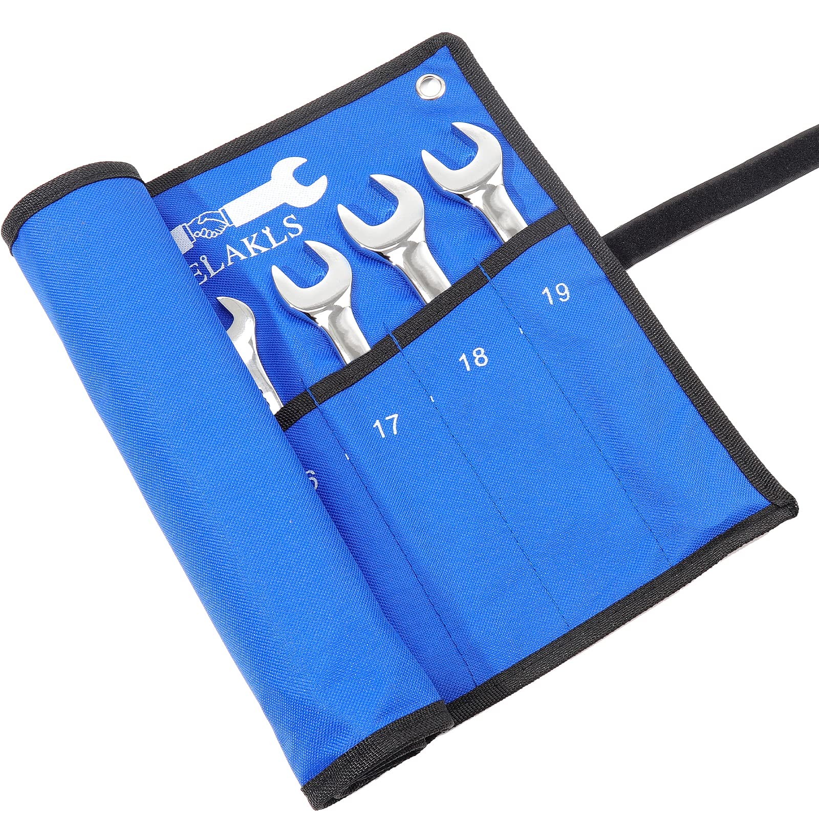 10 Pockets SAE Wrench Tool Roll Up Pouch Utility Heavy Duty Canvas Tool Organ…