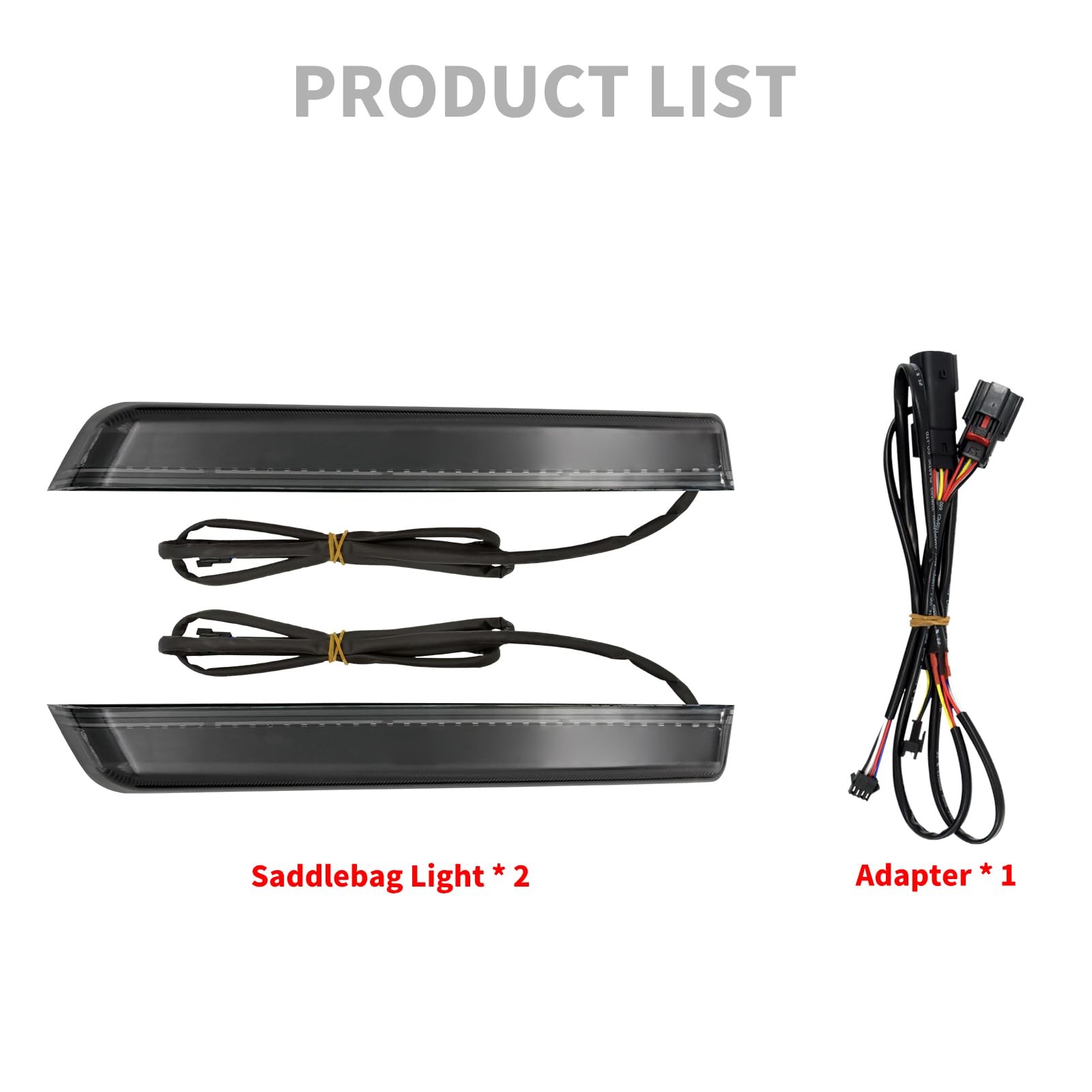 LED Extended Saddlebag Light with Smoke Lenses Fit for Harley Touring Road King
