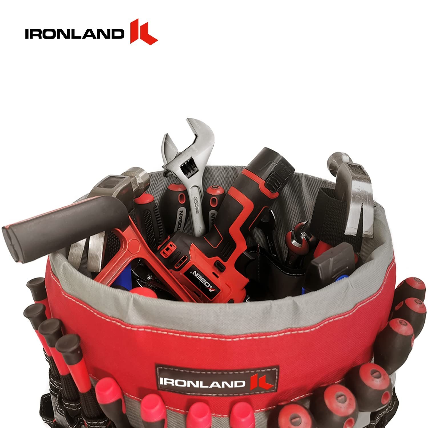 Bucket Tool Organizer with 51 Pockets for 3.5-5 Gallon Buckets – Ideal for Garde