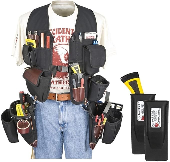 Occidental Leather 2585 Builders’ Vest Framer Package Bundle w/ (2) Pack 2003 Ox