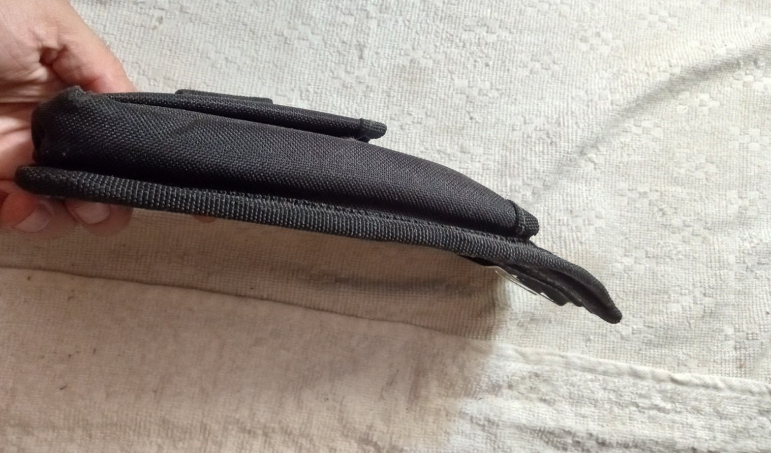 WESTWARD Tool Belt Pouch Nylon Holder Black Blue with Metal Clip *read