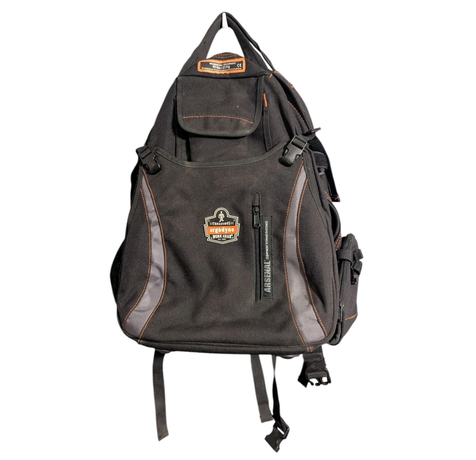 Ergodyne Arsenal 5843 Tool Backpack Dual Compartments Black Regular