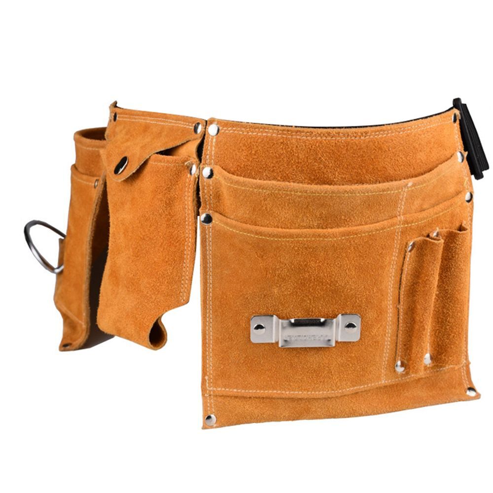 KA Tool Pouch Work Bag Leather Belt For Carpenter Maintenance Electrician Worker