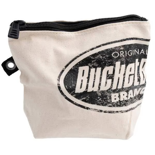 Bucket Boss Tool Bag, White, Canvas, 1 Pockets 25100 Bucket Boss 25100