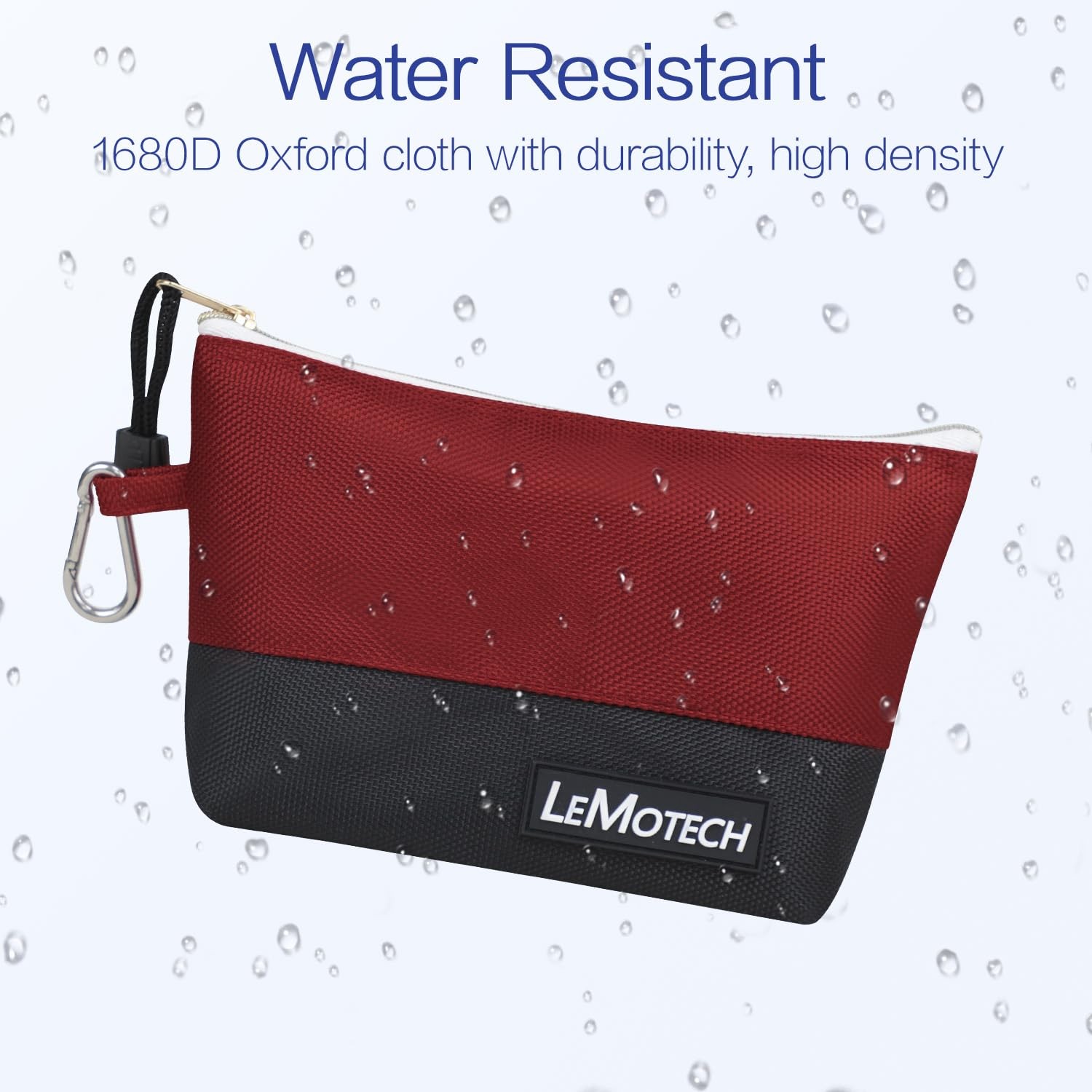 LeMotech Tool Pouches with Zipper, Water Resistant Small Tool Bags, 1680D Oxf…