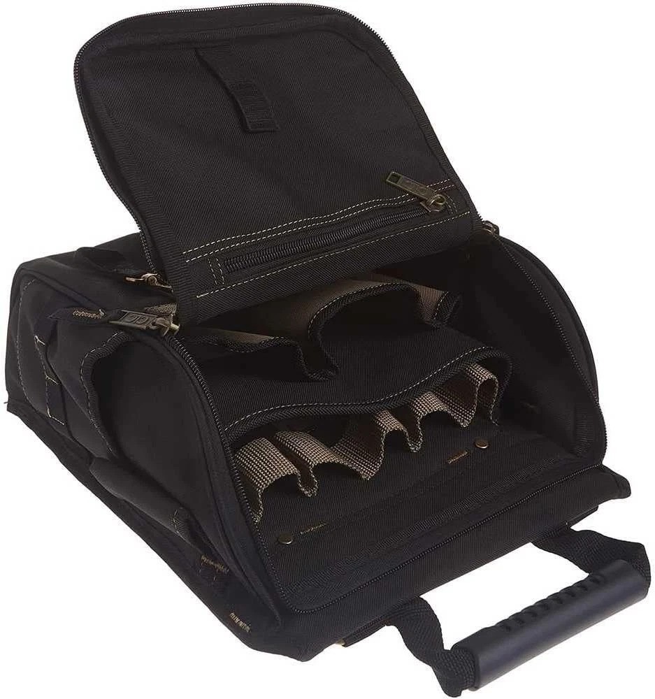 CLC 1509 Professional Electrician’s Tool Pouch – 21 Pocket Zipper Closure, Black