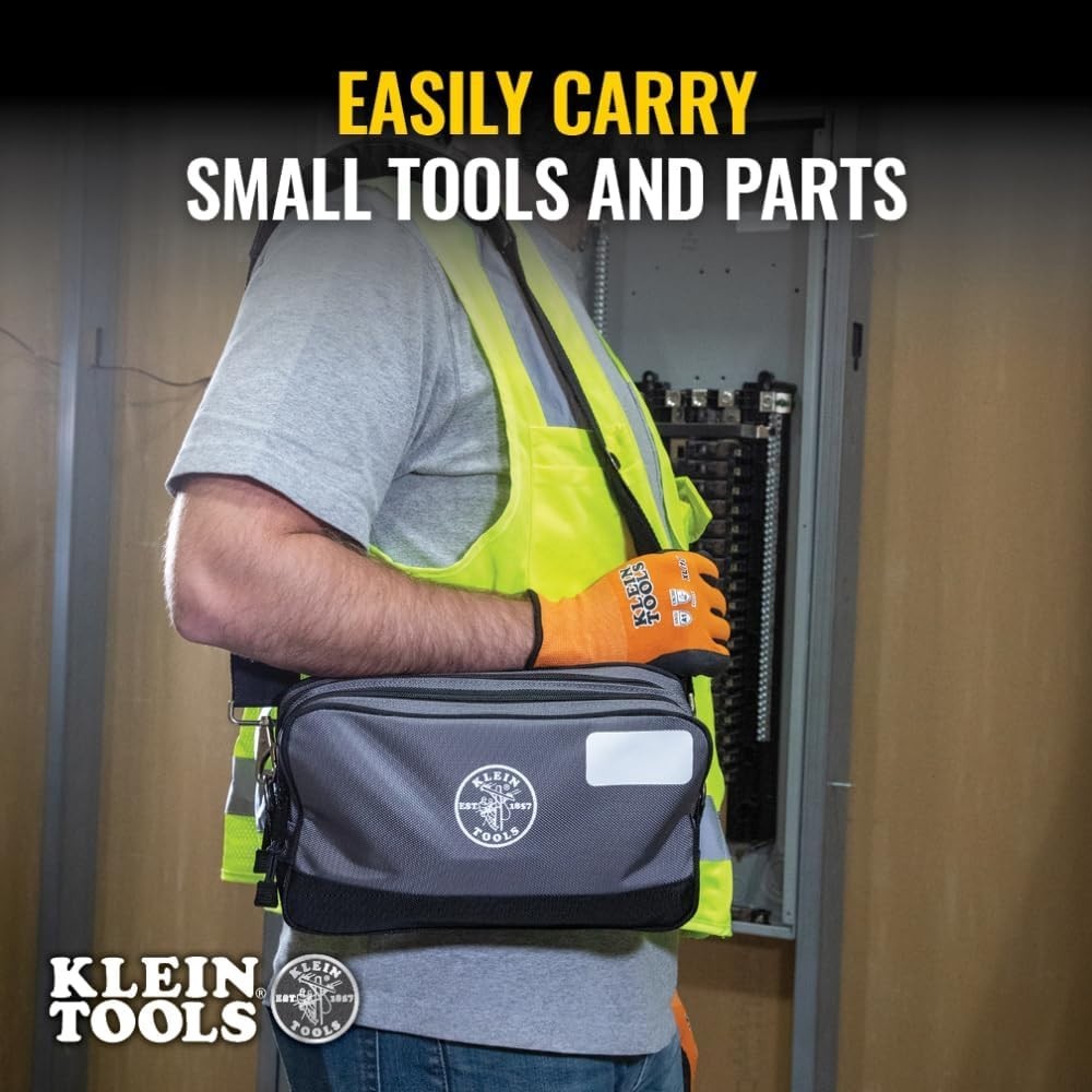 Tool Pouch, Dual Compartments, Heavy-Duty Tool Bag Organizer, Multipurpose Bag