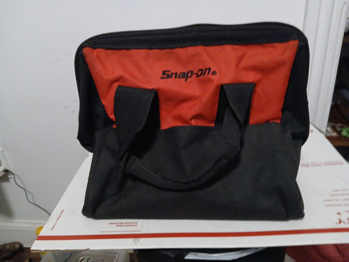 #be953? Snap-On Tools Nylon Tool Bag Zippered 12x10x10 Inch Heavy Duty Mechanic