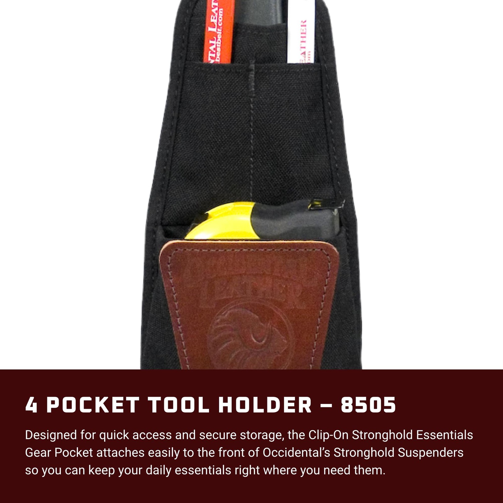 Occidental Leather 4 Pocket Tool Holder – 4 Pockets & Tool Holders – Made in USA