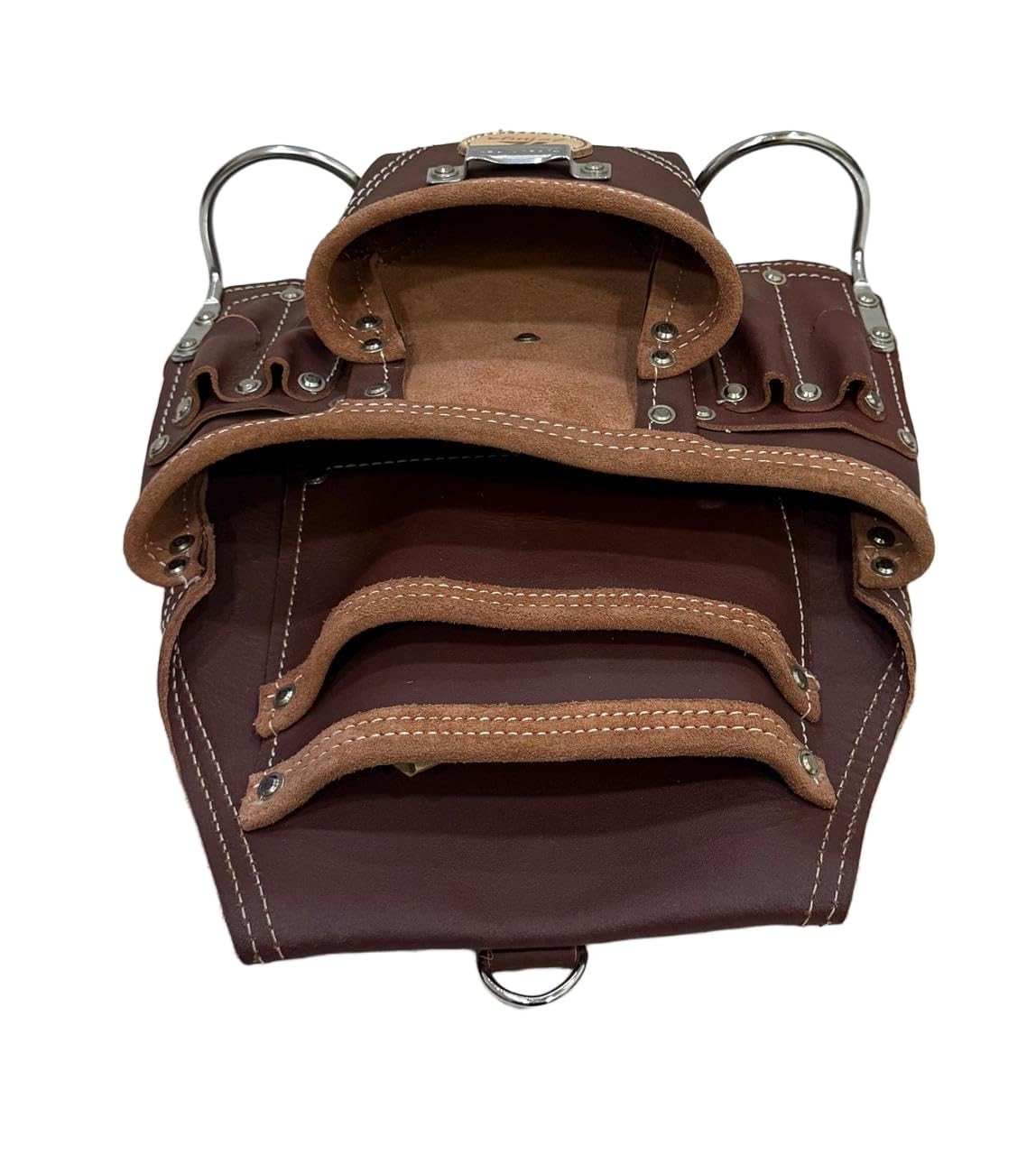 Zeluga 20-110 10 Pocket Rigger Heavy Duty Leather Tool Bag, Brown