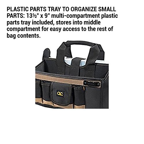 CLC 1529 16 In. Center Tray Tool Bag, 16 Pocket