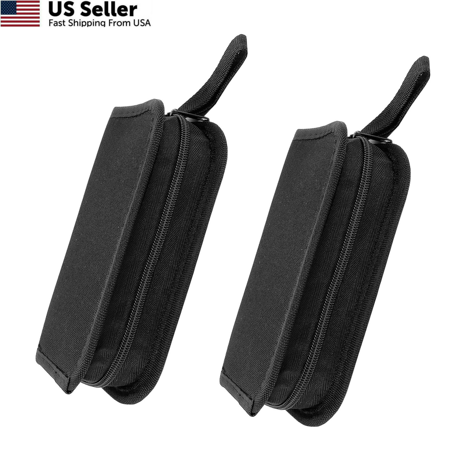 Umaki 2pack Small Tool Pouch Organizer, 8 x 3.93 x 8.07 inches, black-2pcs