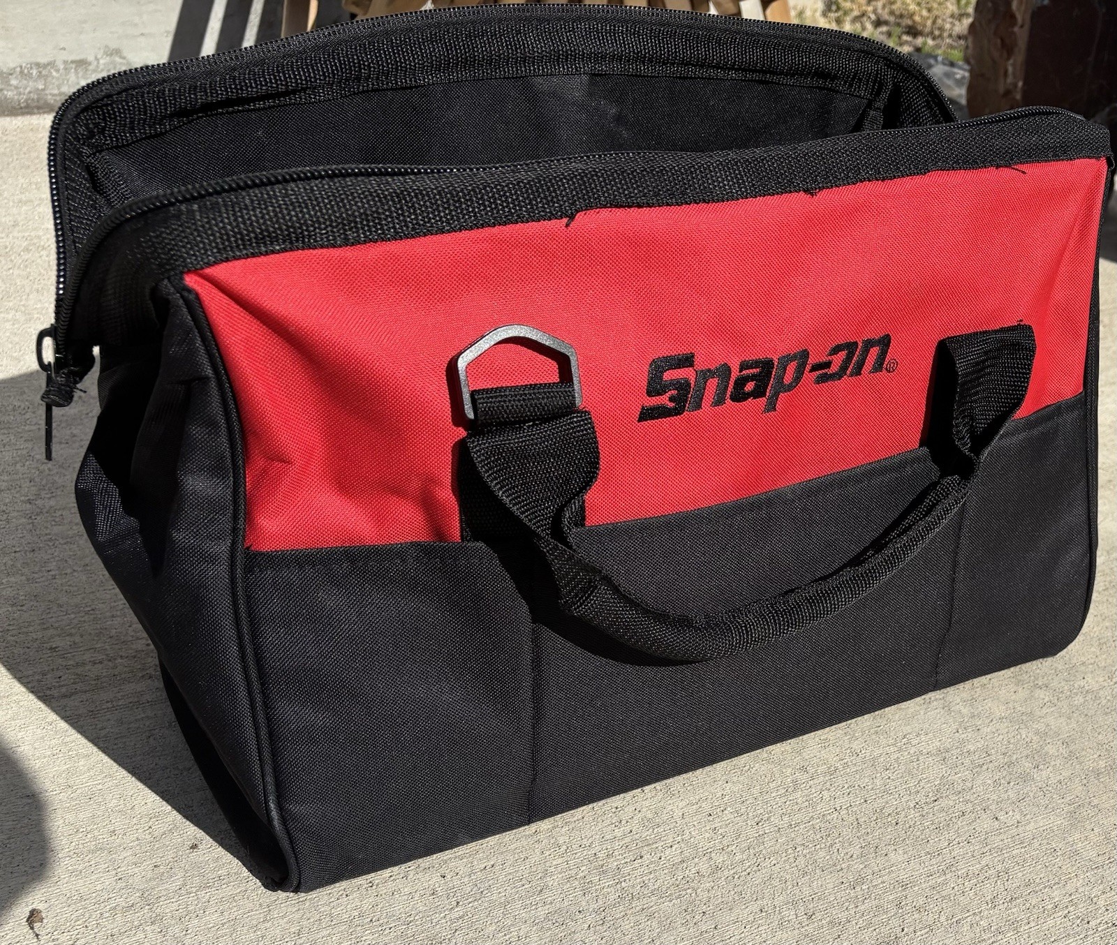 Snap-on Tools Power Tool Tote Bag Black and Red w/ Shoulder Strap