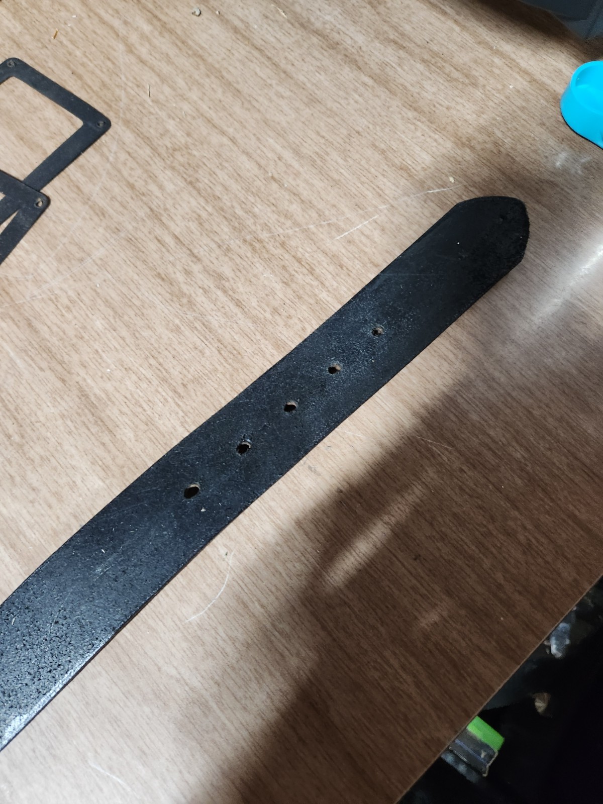 Handmade Rudedog USA 1.5” XL Black Leather Work Belt Adjustable 3021XL