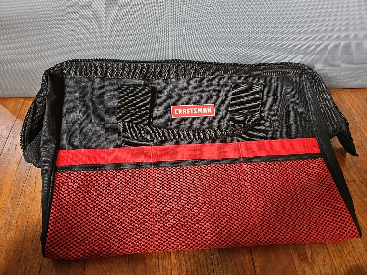 Craftsman Ballistic Nylon Red Black Tool Bag 12.25″ X 17.5″ Construction Work