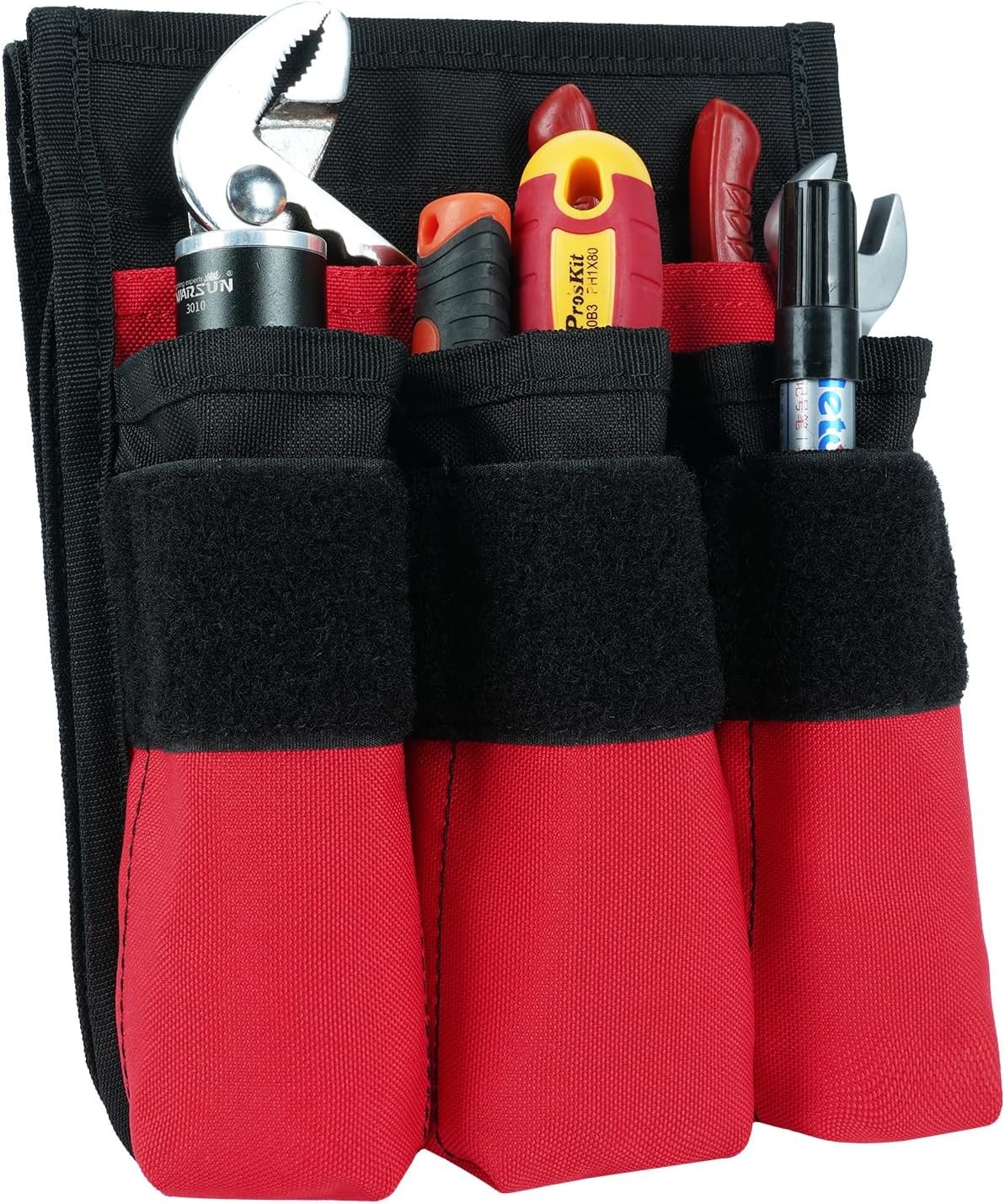 7-Pocket Firefighter Tool Pouch with Carry Handle and Flap, Fits in Bunker Gear