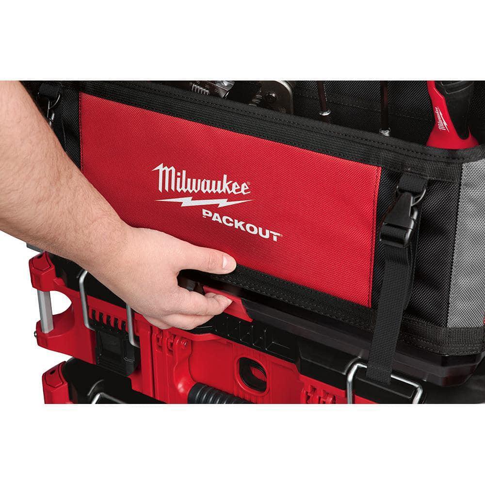 20 In. Packout Tool Bag Tote Heavy-Duty with Zipper Bags Multi Color 3 Packs