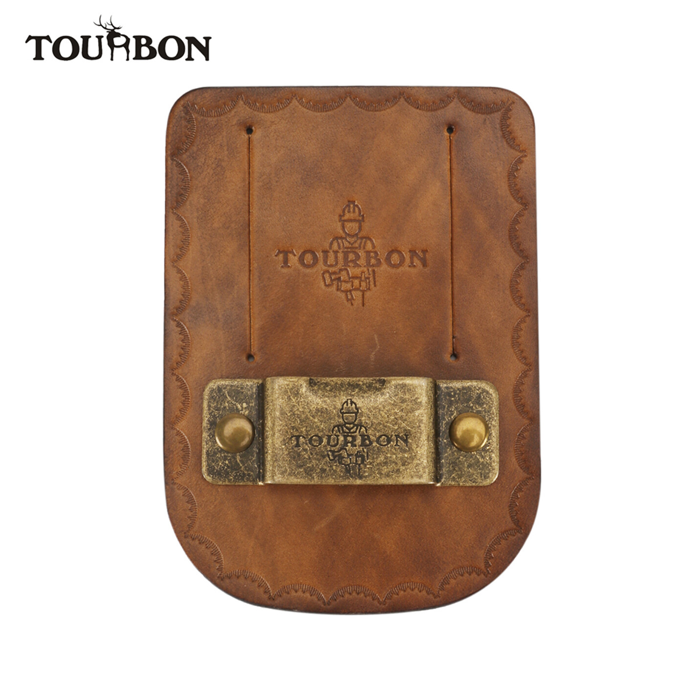 Tourbon Real Leather Tape Measure Belt Holder Low Profile Tool Carrier Clip on