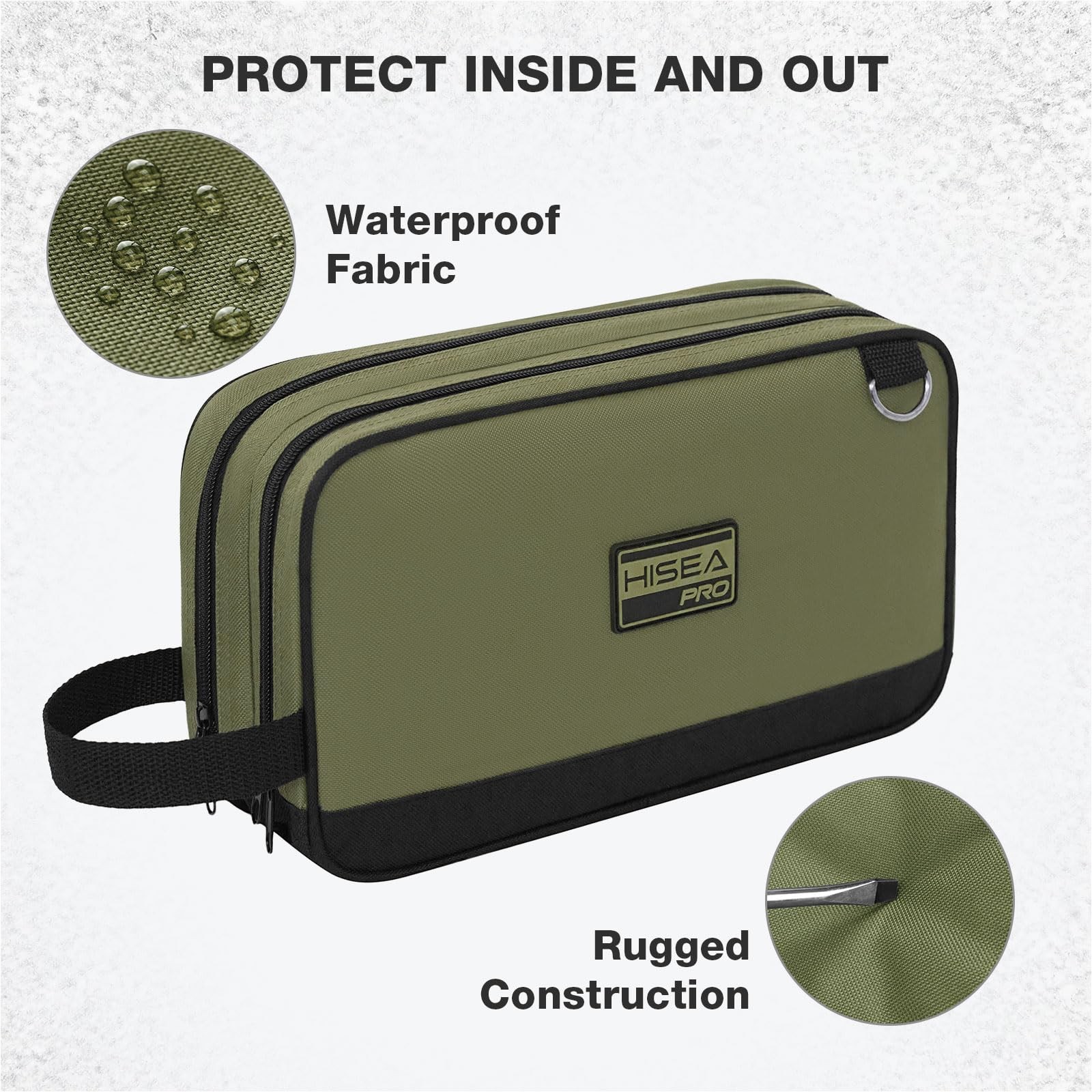 HISEA Small Tool Bag, 12 Inch Tool Pouch with 2 Compartments
