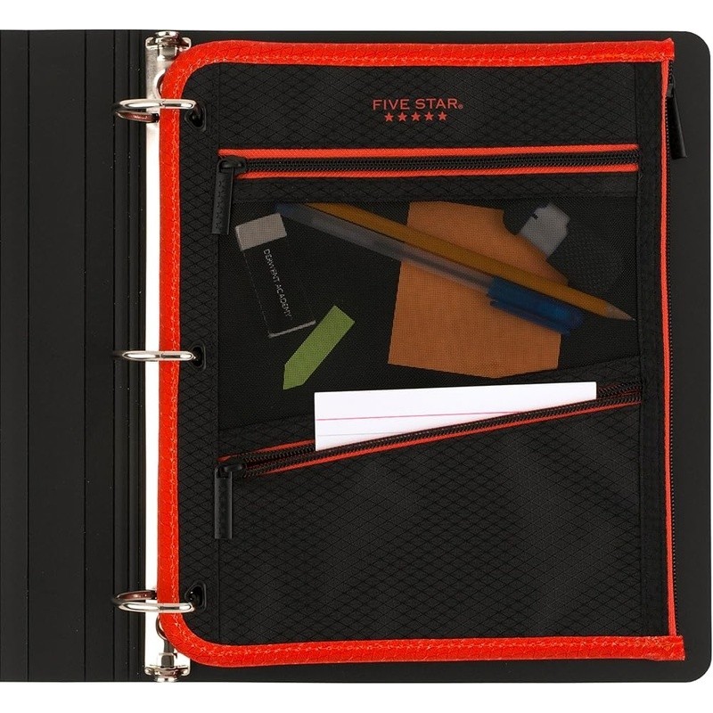 Durable Polyester Pouch W/ 3 Pockets Organization Micro-Mesh View Storage New