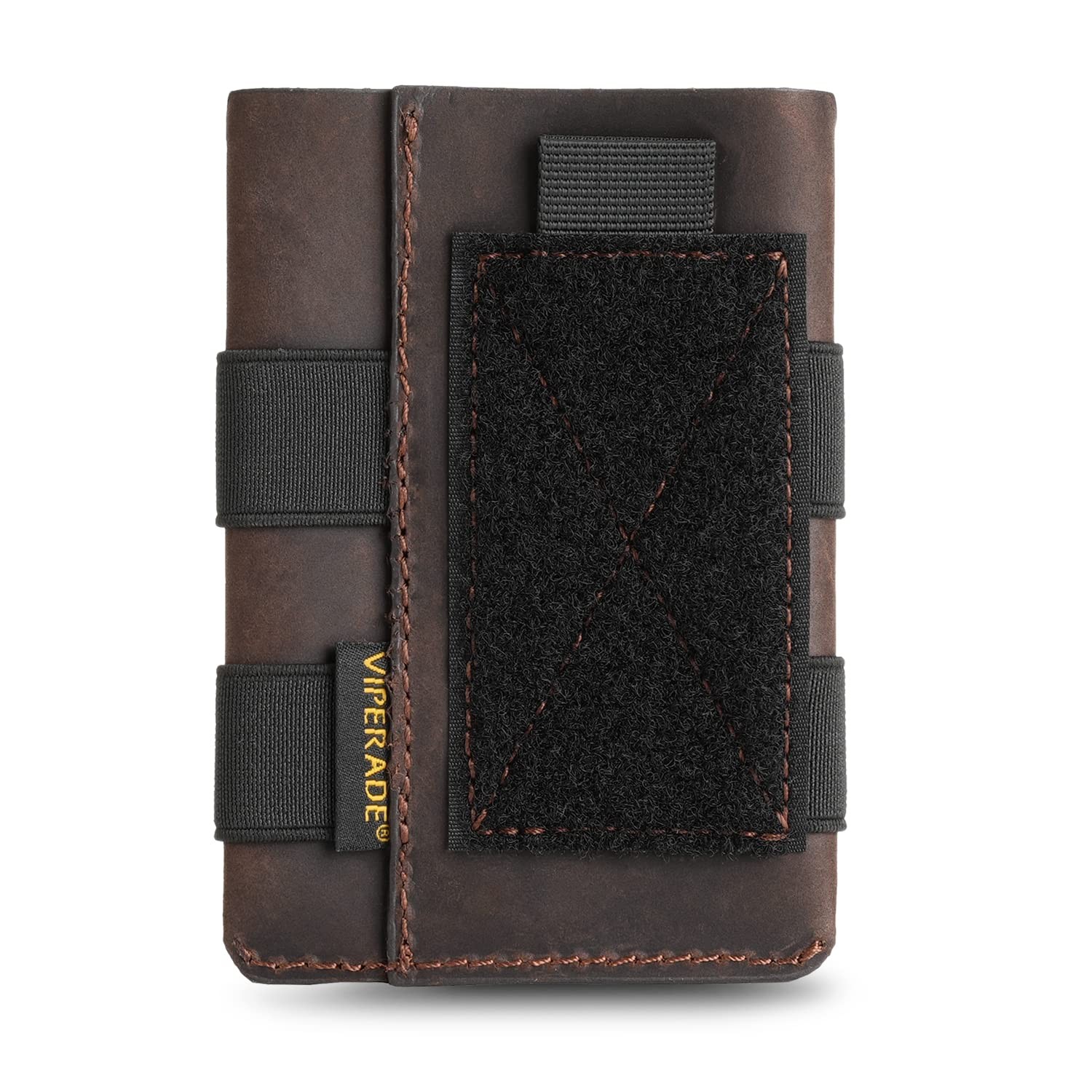 PL5 EDC Organizer, Slim EDC Pouch with DIY Patch Area, Daily Carry Brown