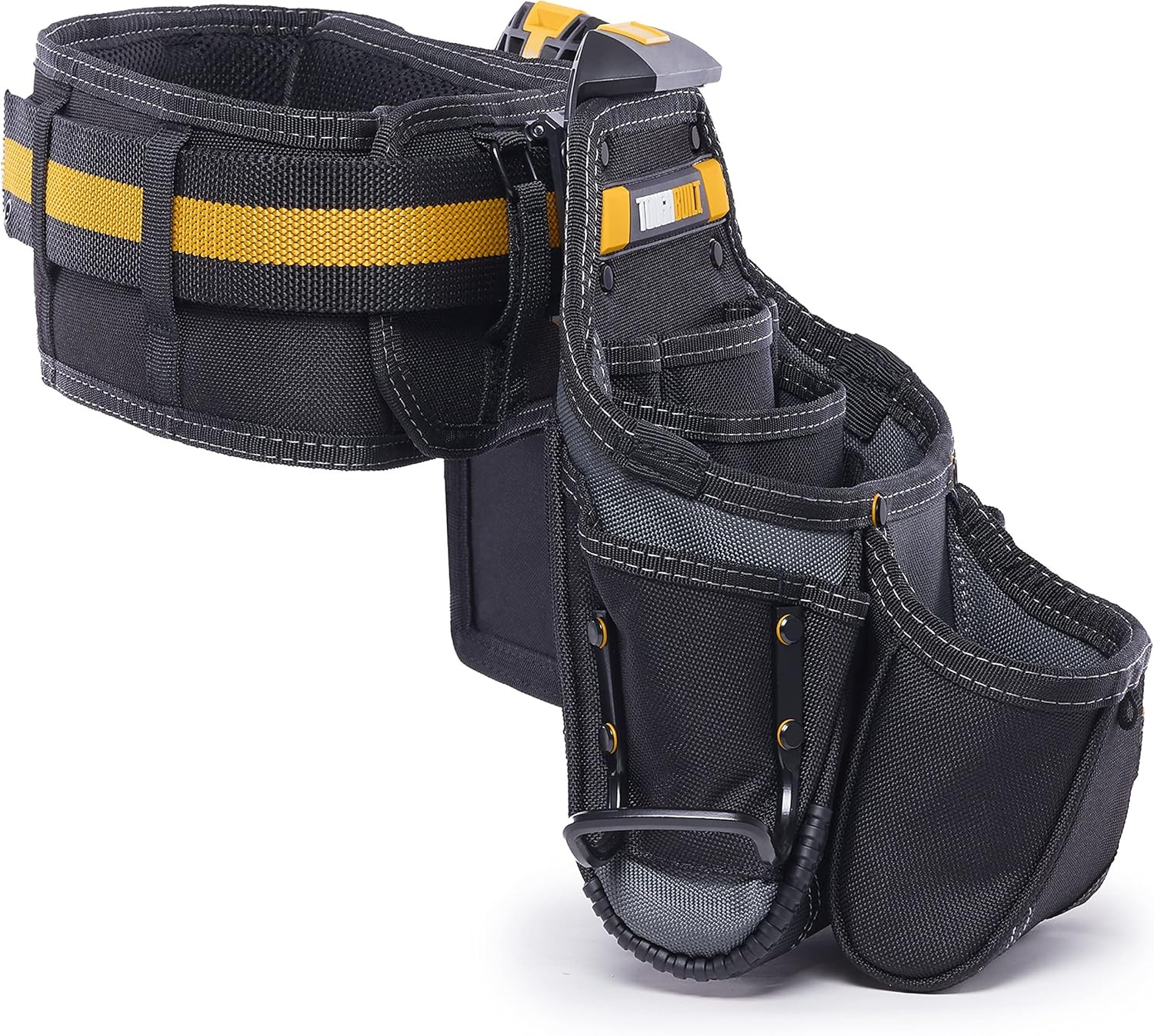 ToughBuilt 3-Piece Handyman Tool Belt Set w/ Padded Belt with Heavy-Duty Buckle