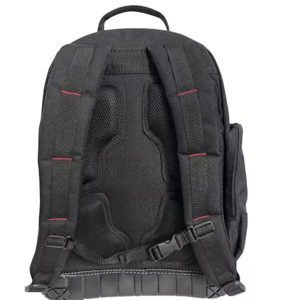 HUSKY 16” PRO TOOL BACKPACK WATERPROOF RUBBER BOTTOM 21 POCKETS +FREE DEWALT SET