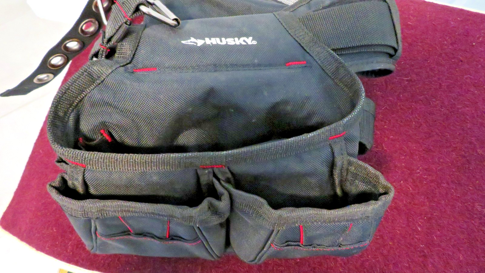 Husky Large 2 Bag 12-Pocket Contractor Tool Belt with plenty of storage & more