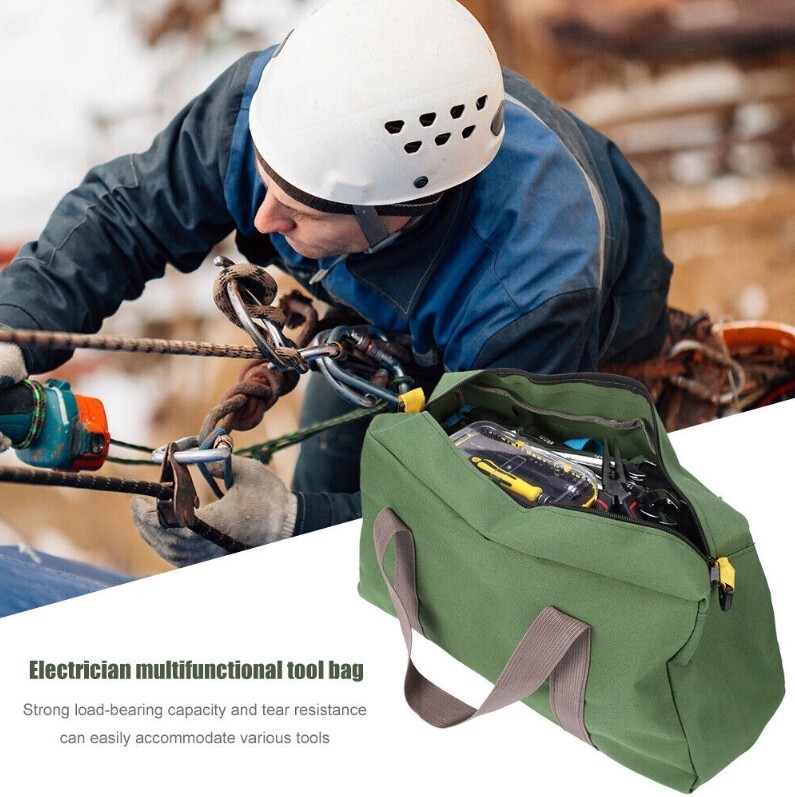 16 Inch Waterproof Tool Bag Portable Storage Toolkit Hand Heavy Case Canvas Duty