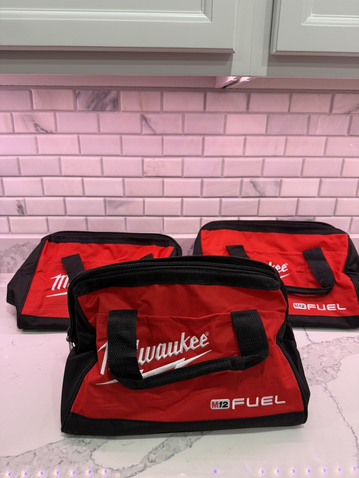 NEW 3 Pack Milwaukee FUEL M12 13″ x 10″ x 9 Canvas Tool Bag Case