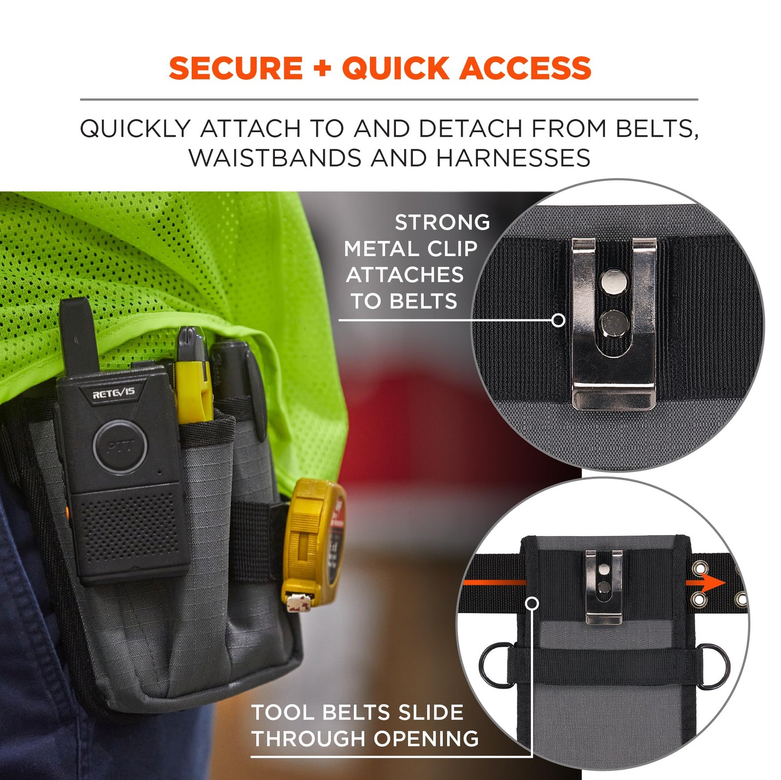 Squids Tool Pouch Utility Knife Holster Scanner Device Cell Phone Pocket