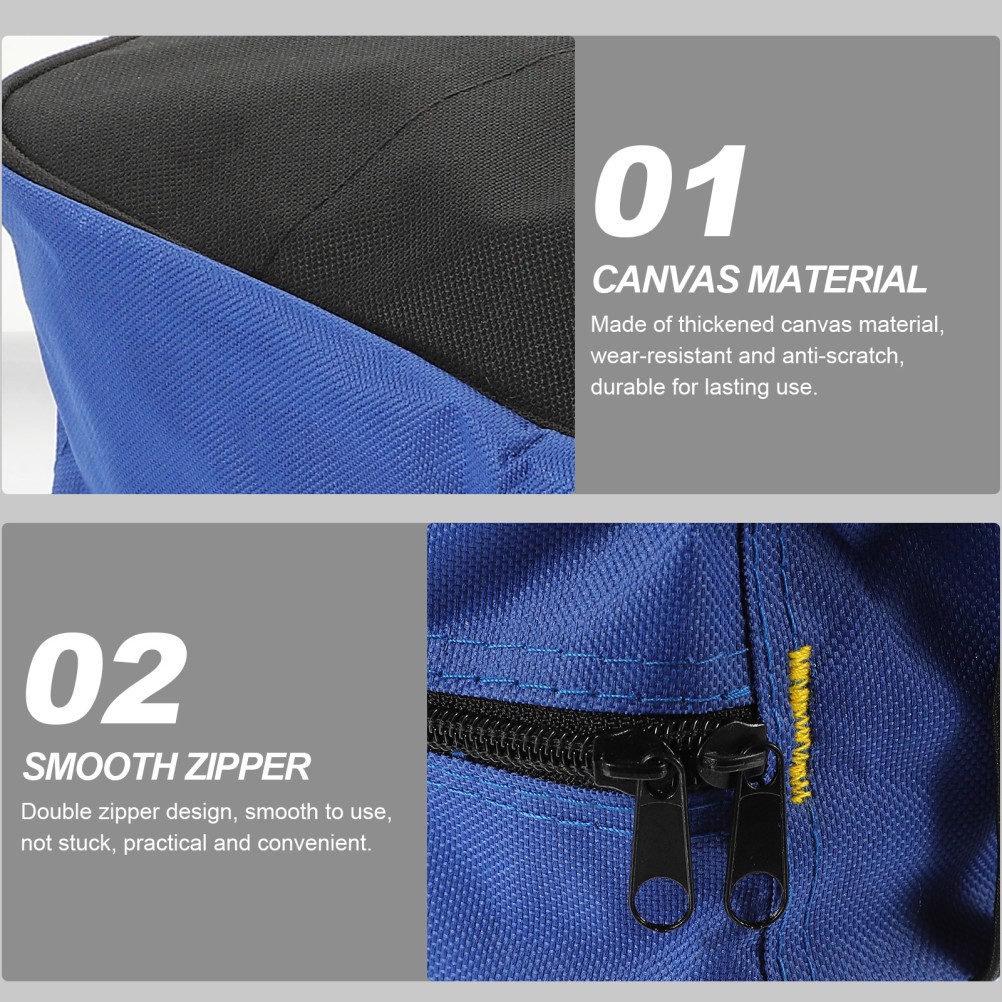 Portable Canvas Storage Pouch Tool Organizer Wide Open Heavy Duty Multi Color