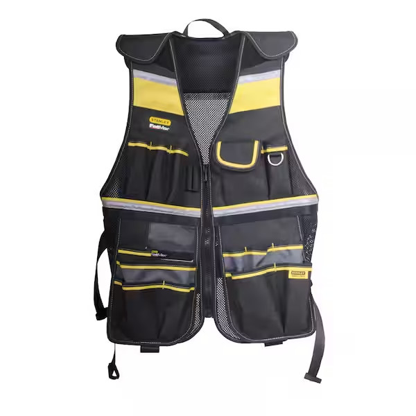 Multi Pocket Tool Vest Multipurpose Personal Storage Compartments Shoulder Strap