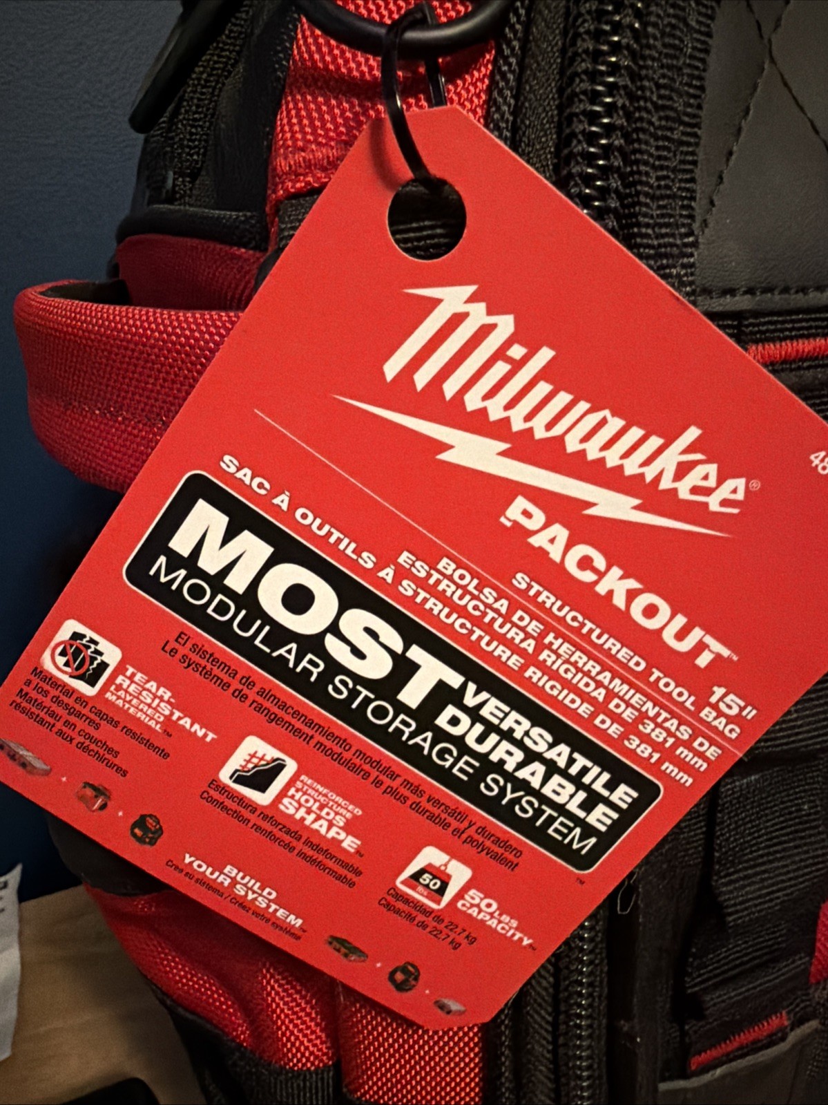 NEW UNUSED Milwaukee Tool 48-22-8316 Packout 15″ Structured Tool Bag FREE SHIP