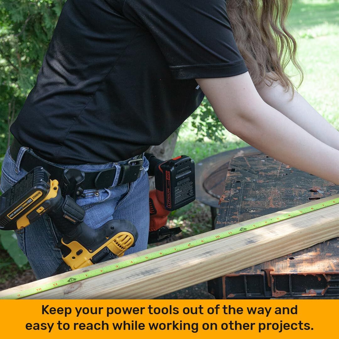 Self-Locking Universal Tool Holster with Quick Draw for Any Tool Belt