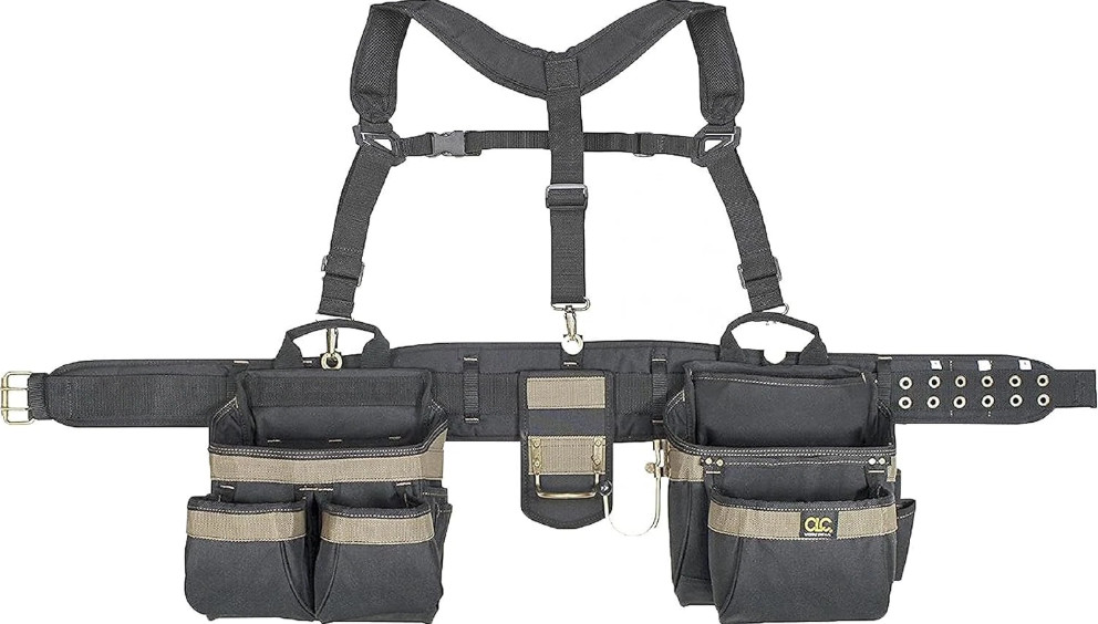 CLC 1614 20 Pocket, Heavy Duty Framers 5 Piece Comfortlift Combo Tool Belt