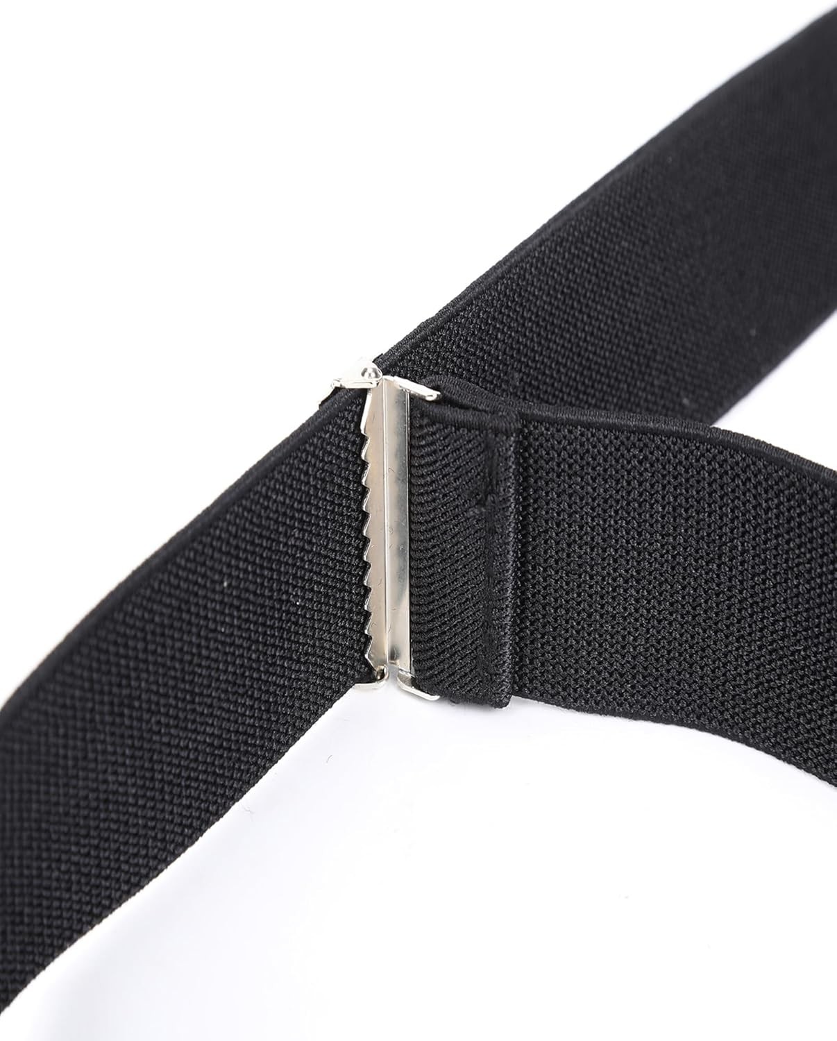 Kajeer Men Button Suspenders Adjustable, Heavy Duty Y-Back Elastic Black