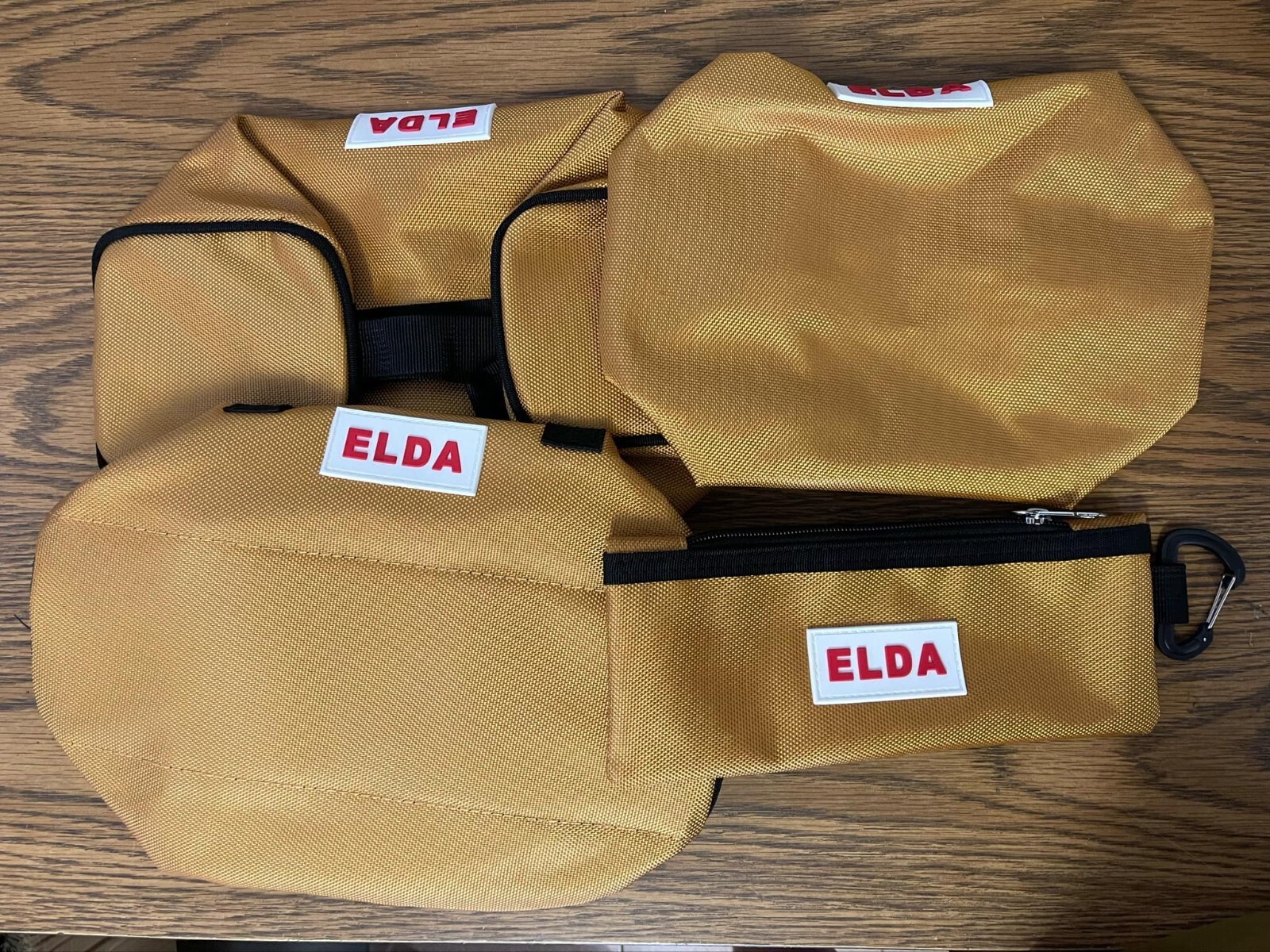 ELDA 4 Pack Tool Bag for Men w/Hard Bottom Waterproof Tote Large Capacity Pouch