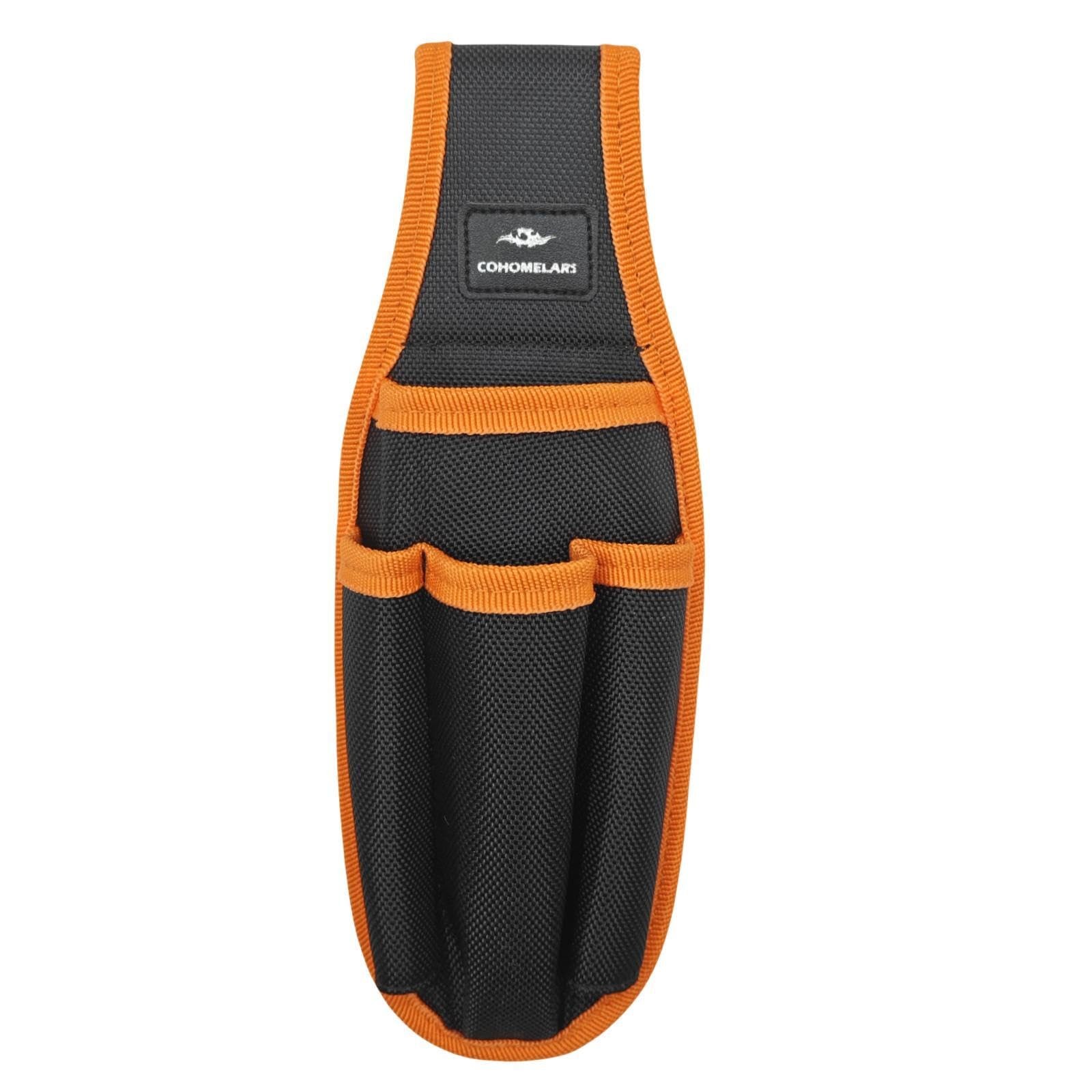 Small Tool Pouches with Belt Clip,Electrician Bag,Tool Orange+Black