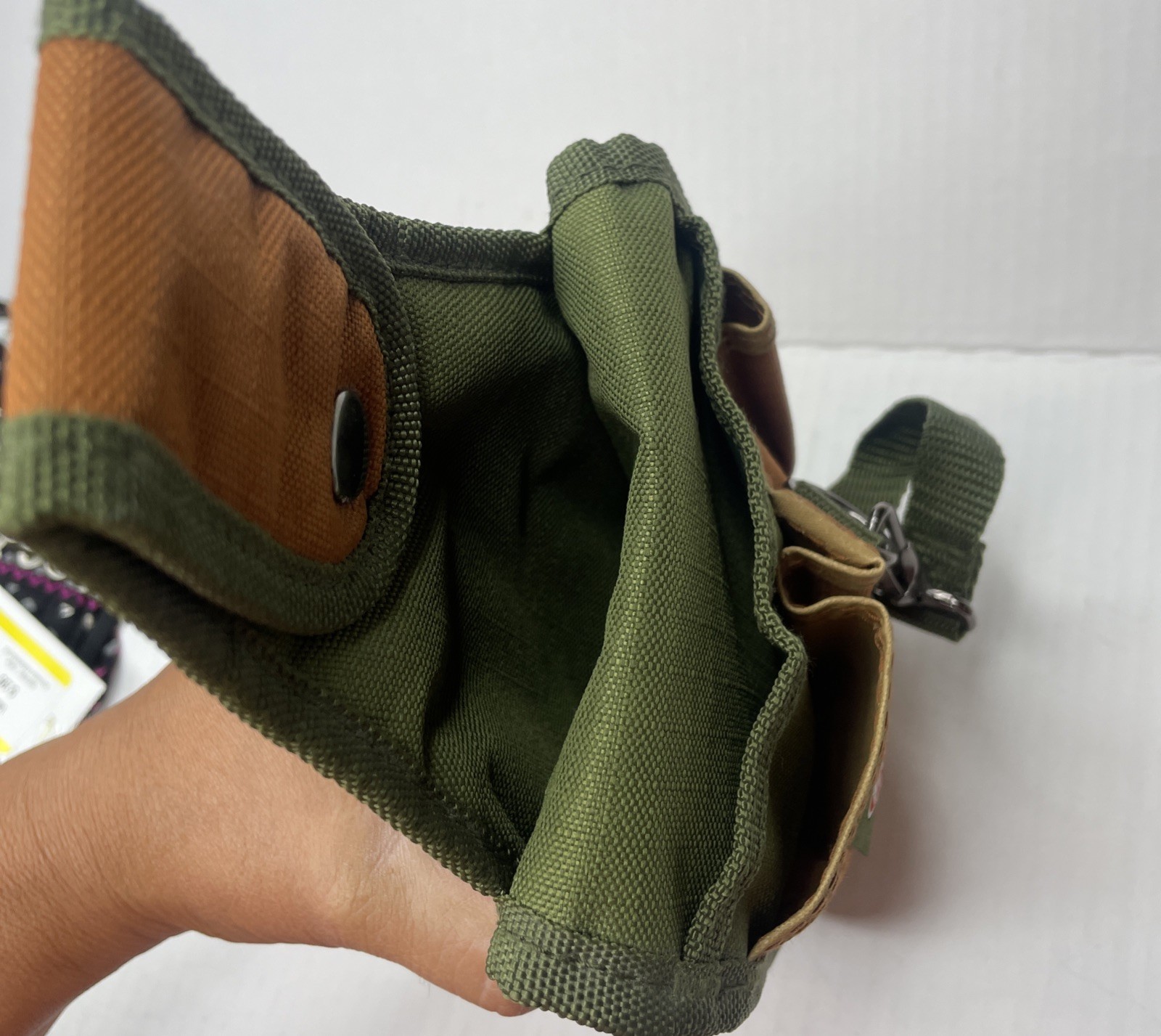 Original Bucket Boss Canvas Utility Tool Pouch Belt Loop Snap On 5 Pocket + Clip