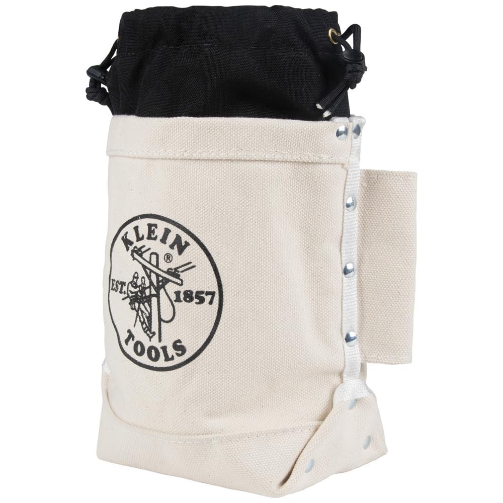 Klein 5416TCP Tool Bag – 3 Pockets, Extra Tall, Drawstring Closure in Canvas
