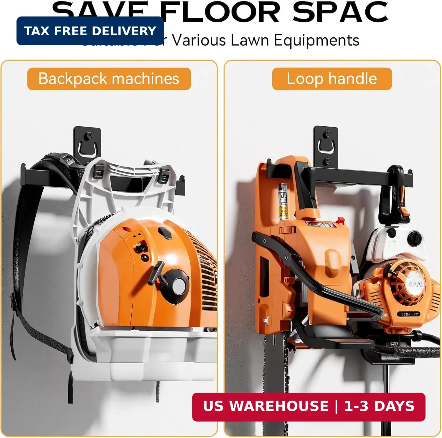 Backpack Leaf Blower Hanger, Heavy Duty Chainsaw Wall Mount,1 Pack | Backpack Sp