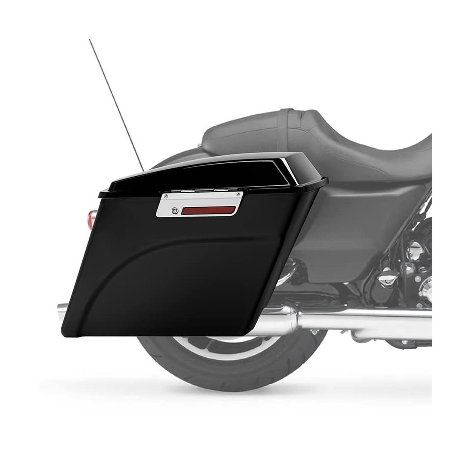 XMT-MOTO 5″ Vivid Black Stretched Extended Hard Saddlebags For 1993-2013 Harl…