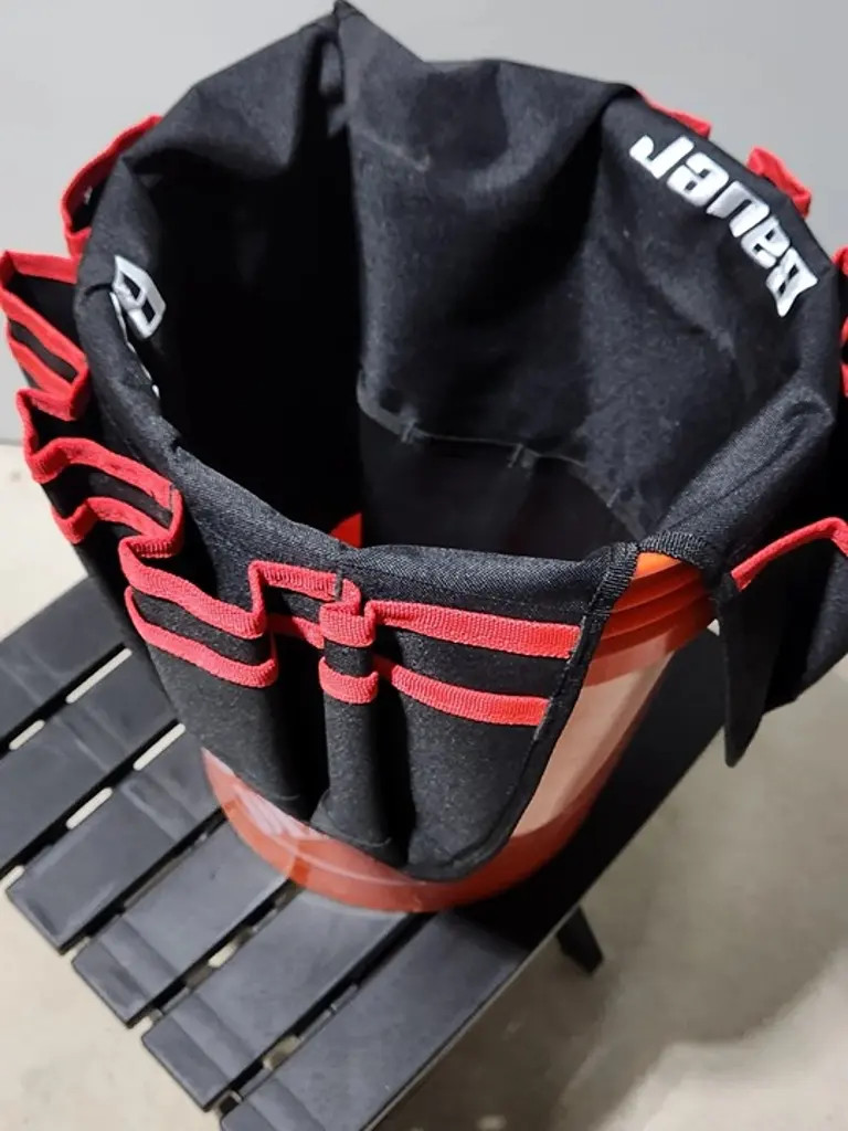 NEW Bauer Black / Red Color Tool Box Bag Work Tote Pockets Storage Organizer