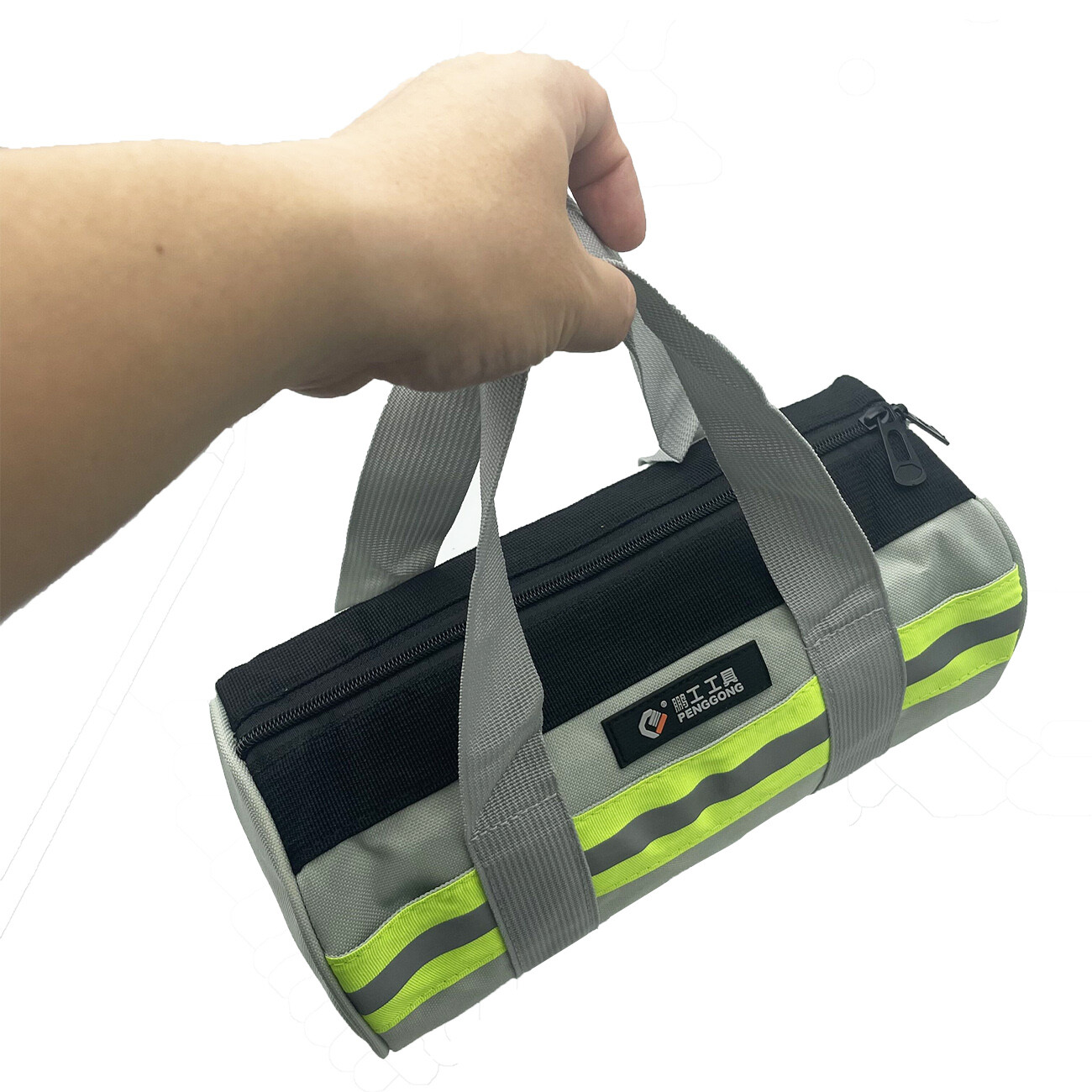 Heavy Duty Canvas Tool Bag with Metal Zippers Muti-Purpose for Home DIY Portable