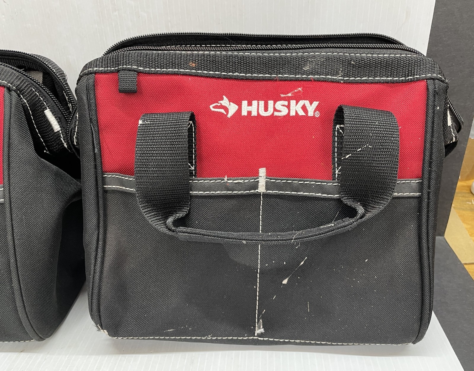 Husky 10″ Tool Bags – LOT OF 2 Canvas Zippered 10in 10 inch (Model 82124N14)